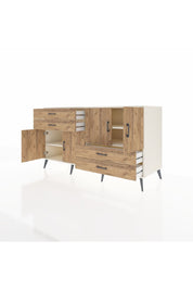 Kronos Konsol 3 Raflı 4 Çekmeceli 4 Kapaklı 176x59x99 Aytaşı-Çam