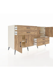 Kronos Konsol 3 Raflı 4 Çekmeceli 4 Kapaklı 176x59x99 Aytaşı-Çam