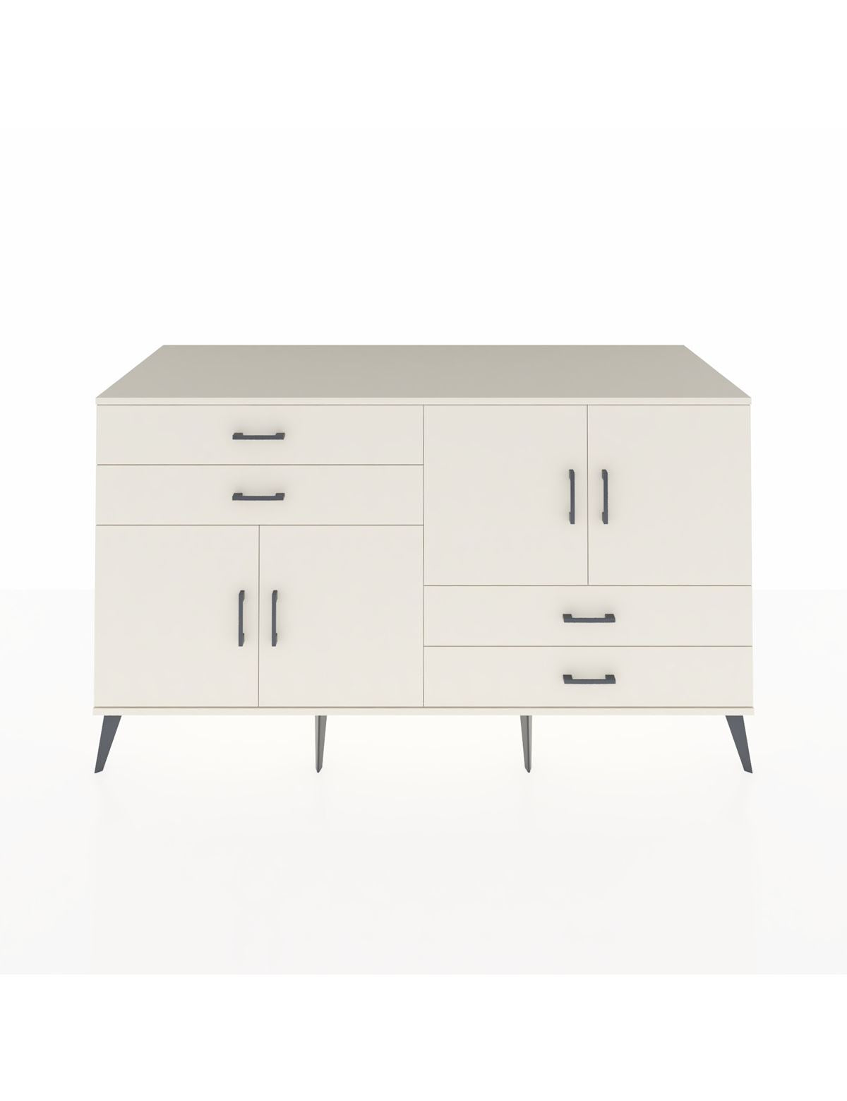 Kronos Konsol 3 Raflı 4 Çekmeceli 4 Kapaklı 176x59x99 Aytaşı-Aytaşı