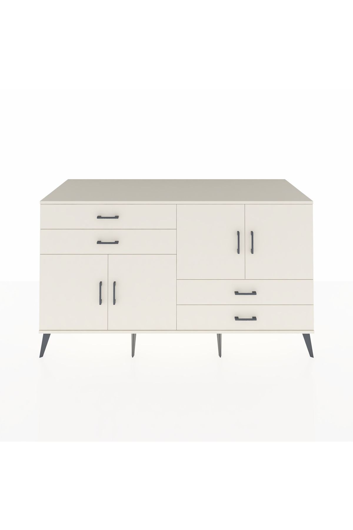 Kronos Konsol 3 Raflı 4 Çekmeceli 4 Kapaklı 176x59x99 Aytaşı-Aytaşı