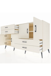 Kronos Konsol 3 Raflı 4 Çekmeceli 4 Kapaklı 176x59x99 Aytaşı-Aytaşı