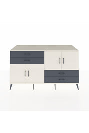 Kronos Konsol 3 Raflı 4 Çekmeceli 4 Kapaklı 176x59x99 Aytaşı-Aytaşı/Antrasit