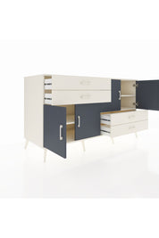 Kronos Konsol 3 Raflı 4 Çekmeceli 4 Kapaklı 176x59x99 Aytaşı-Antrasit/Aytaşı