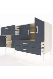 Kronos Konsol 3 Raflı 4 Çekmeceli 4 Kapaklı 176x59x99 Aytaşı-Antrasit