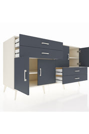 Kronos Konsol 3 Raflı 4 Çekmeceli 4 Kapaklı 176x59x99 Aytaşı-Antrasit