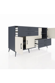 Kronos Konsol 3 Raflı 4 Çekmeceli 4 Kapaklı 176x59x99 Antrasit-Aytaşı/Antrasit