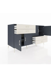 Kronos Konsol 3 Raflı 4 Çekmeceli 4 Kapaklı 176x59x99 Antrasit-Antrasit/Aytaşı