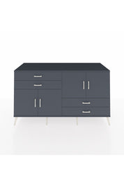 Kronos Konsol 3 Raflı 4 Çekmeceli 4 Kapaklı 176x59x99 Antrasit-Antrasit