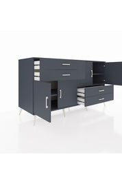 Kronos Konsol 3 Raflı 4 Çekmeceli 4 Kapaklı 176x59x99 Antrasit-Antrasit