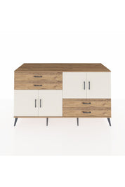 Kronos Konsol 3 Raflı 4 Çekmeceli 4 Kapaklı 176x59x99 Çam-Aytaşı/Çam
