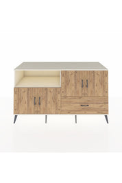 Kronos Konsol 4 Raflı Tek Çekmeceli 4 Kapaklı 176x59x99 Aytaşı-Çam