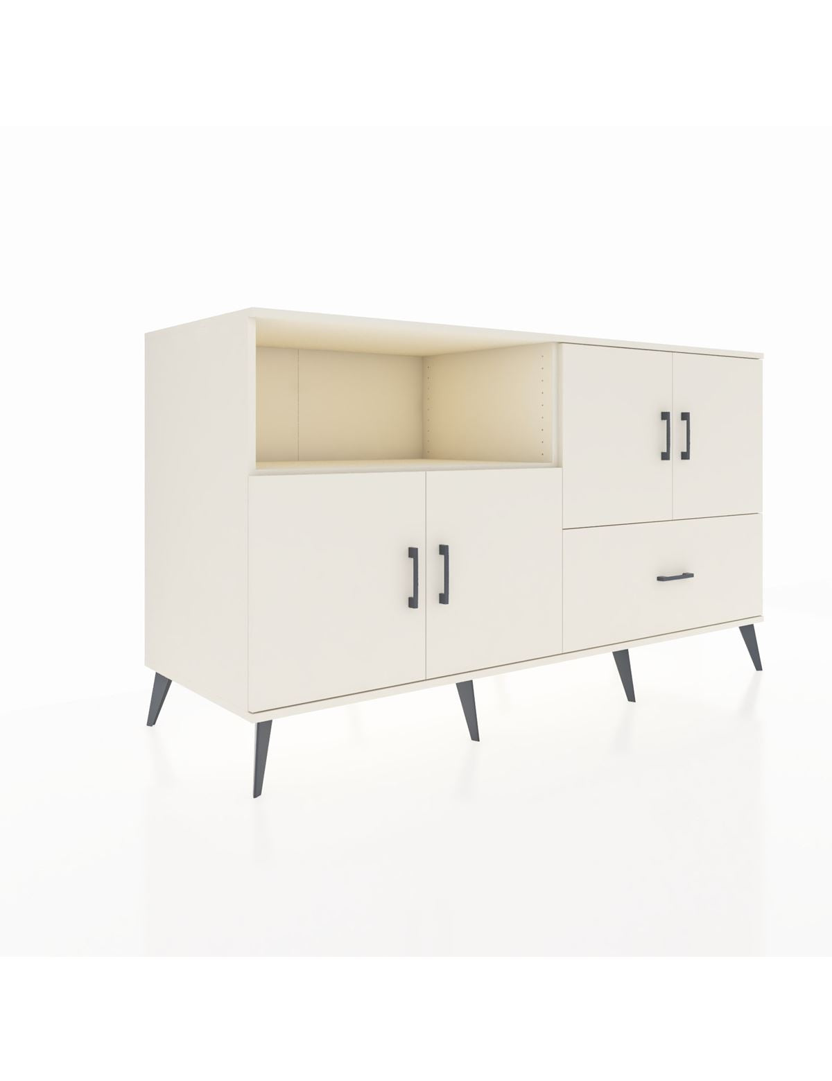 Kronos Konsol 4 Raflı Tek Çekmeceli 4 Kapaklı 176x59x99 Aytaşı-Aytaşı