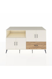 Kronos Konsol 4 Raflı Tek Çekmeceli 4 Kapaklı 176x59x99 Aytaşı-Aytaşı/Çam