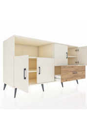 Kronos Konsol 4 Raflı Tek Çekmeceli 4 Kapaklı 176x59x99 Aytaşı-Aytaşı/Çam