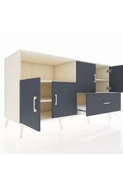 Kronos Konsol 4 Raflı Tek Çekmeceli 4 Kapaklı 176x59x99 Aytaşı-Antrasit