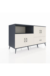 Kronos Konsol 4 Raflı Tek Çekmeceli 4 Kapaklı 176x59x99 Antrasit-Aytaşı