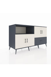 Kronos Konsol 4 Raflı Tek Çekmeceli 4 Kapaklı 176x59x99 Antrasit-Aytaşı/Antrasit