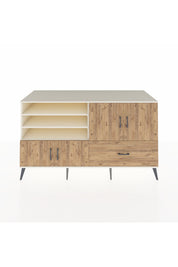 Kronos Konsol 5 Raflı Tek Çekmeceli 4 Kapaklı 176x59x99 Aytaşı-Çam