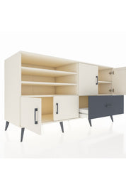 Kronos Konsol 5 Raflı Tek Çekmeceli 4 Kapaklı 176x59x99 Aytaşı-Aytaşı/Antrasit