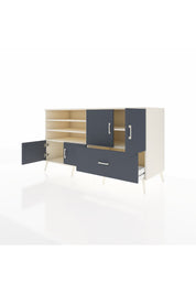 Kronos Konsol 5 Raflı Tek Çekmeceli 4 Kapaklı 176x59x99 Aytaşı-Antrasit