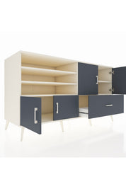 Kronos Konsol 5 Raflı Tek Çekmeceli 4 Kapaklı 176x59x99 Aytaşı-Antrasit