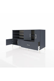Kronos Konsol 5 Raflı Tek Çekmeceli 4 Kapaklı 176x59x99 Antrasit-Antrasit