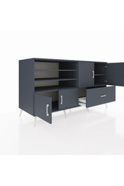 Kronos Konsol 5 Raflı Tek Çekmeceli 4 Kapaklı 176x59x99 Antrasit-Antrasit