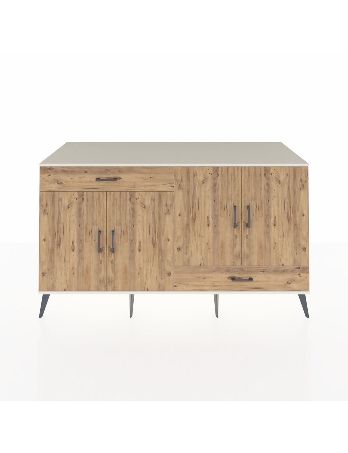 Kronos Konsol 5 Raflı 2 Çekmeceli 4 Kapaklı 176x59x99 Aytaşı-Çam