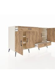 Kronos Konsol 5 Raflı 2 Çekmeceli 4 Kapaklı 176x59x99 Aytaşı-Çam