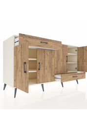 Kronos Konsol 5 Raflı 2 Çekmeceli 4 Kapaklı 176x59x99 Aytaşı-Çam