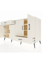 Kronos Konsol 5 Raflı 2 Çekmeceli 4 Kapaklı 176x59x99 Aytaşı-Aytaşı