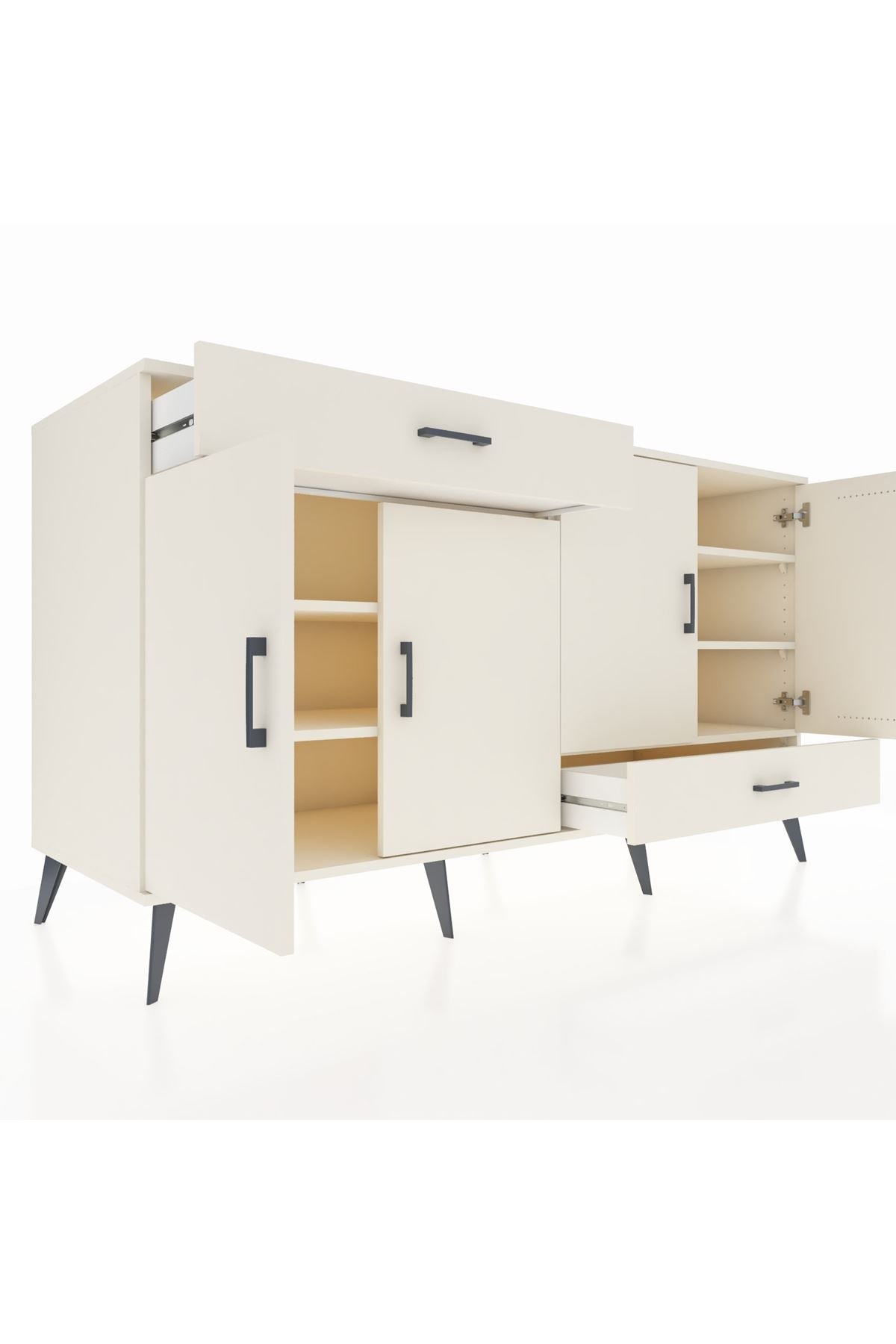 Kronos Konsol 5 Raflı 2 Çekmeceli 4 Kapaklı 176x59x99 Aytaşı-Aytaşı