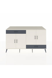 Kronos Konsol 5 Raflı 2 Çekmeceli 4 Kapaklı 176x59x99 Aytaşı-Aytaşı/Antrasit