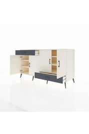 Kronos Konsol 5 Raflı 2 Çekmeceli 4 Kapaklı 176x59x99 Aytaşı-Aytaşı/Antrasit