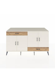 Kronos Konsol 5 Raflı 2 Çekmeceli 4 Kapaklı 176x59x99 Aytaşı-Aytaşı/Çam
