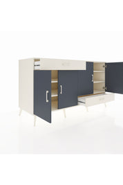 Kronos Konsol 5 Raflı 2 Çekmeceli 4 Kapaklı 176x59x99 Aytaşı-Antrasit/Aytaşı