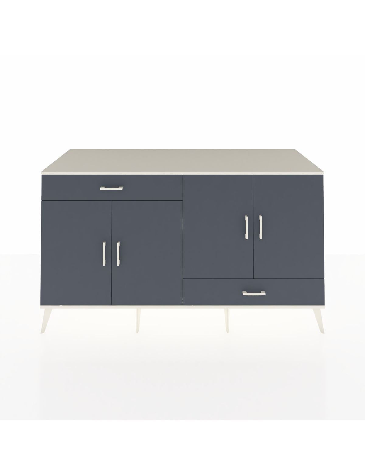 Kronos Konsol 5 Raflı 2 Çekmeceli 4 Kapaklı 176x59x99 Aytaşı-Antrasit