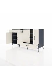 Kronos Konsol 5 Raflı 2 Çekmeceli 4 Kapaklı 176x59x99 Antrasit-Aytaşı