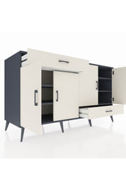 Kronos Konsol 5 Raflı 2 Çekmeceli 4 Kapaklı 176x59x99 Antrasit-Aytaşı