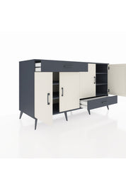 Kronos Konsol 5 Raflı 2 Çekmeceli 4 Kapaklı 176x59x99 Antrasit-Aytaşı/Antrasit