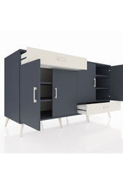 Kronos Konsol 5 Raflı 2 Çekmeceli 4 Kapaklı 176x59x99 Antrasit-Antrasit/Aytaşı