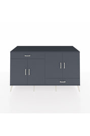 Kronos Konsol 5 Raflı 2 Çekmeceli 4 Kapaklı 176x59x99 Antrasit-Antrasit