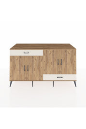 Kronos Konsol 5 Raflı 2 Çekmeceli 4 Kapaklı 176x59x99 Çam-Çam/Aytaşı