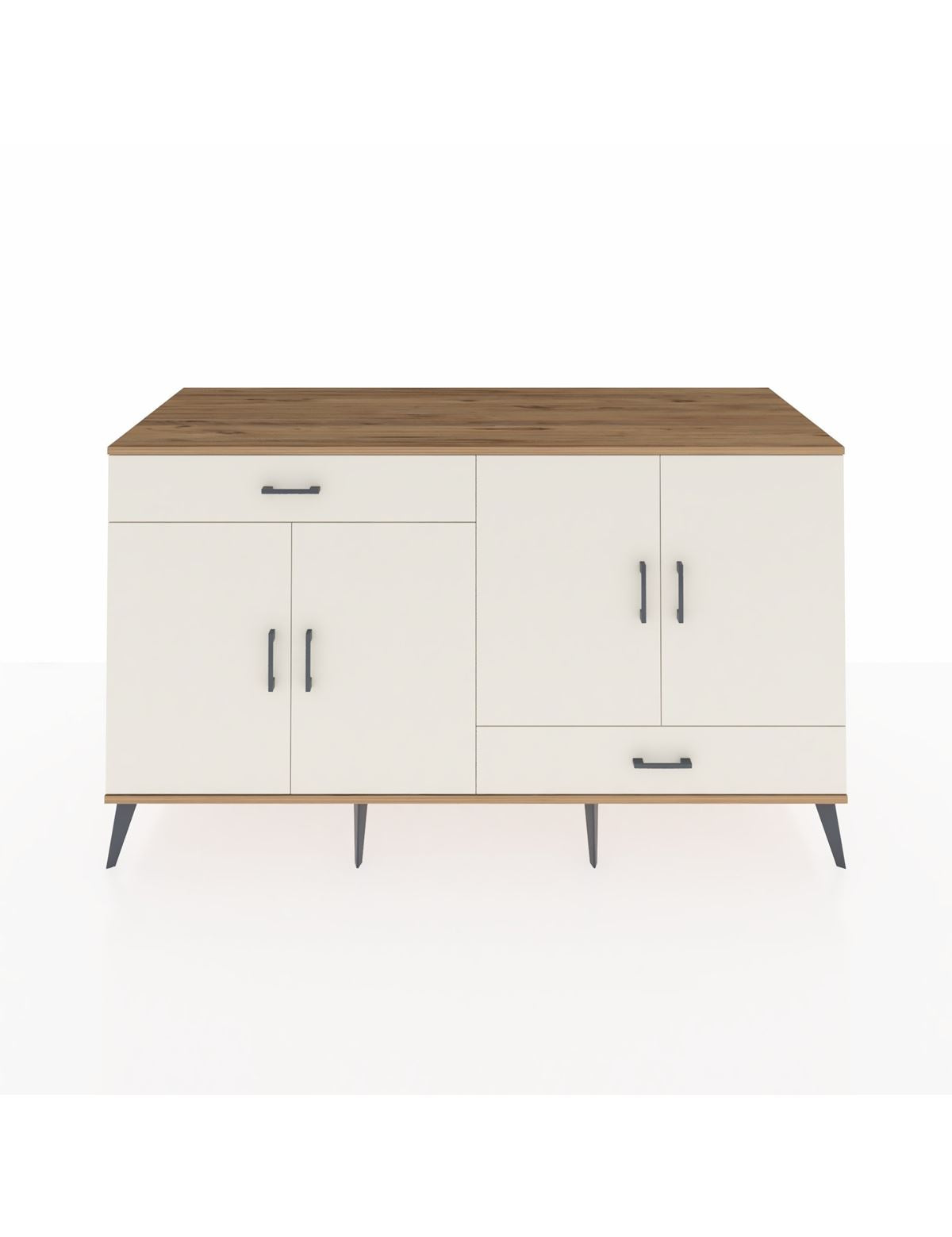 Kronos Konsol 5 Raflı 2 Çekmeceli 4 Kapaklı 176x59x99 Çam-Aytaşı