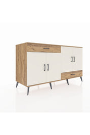 Kronos Konsol 5 Raflı 2 Çekmeceli 4 Kapaklı 176x59x99 Çam-Aytaşı/Çam