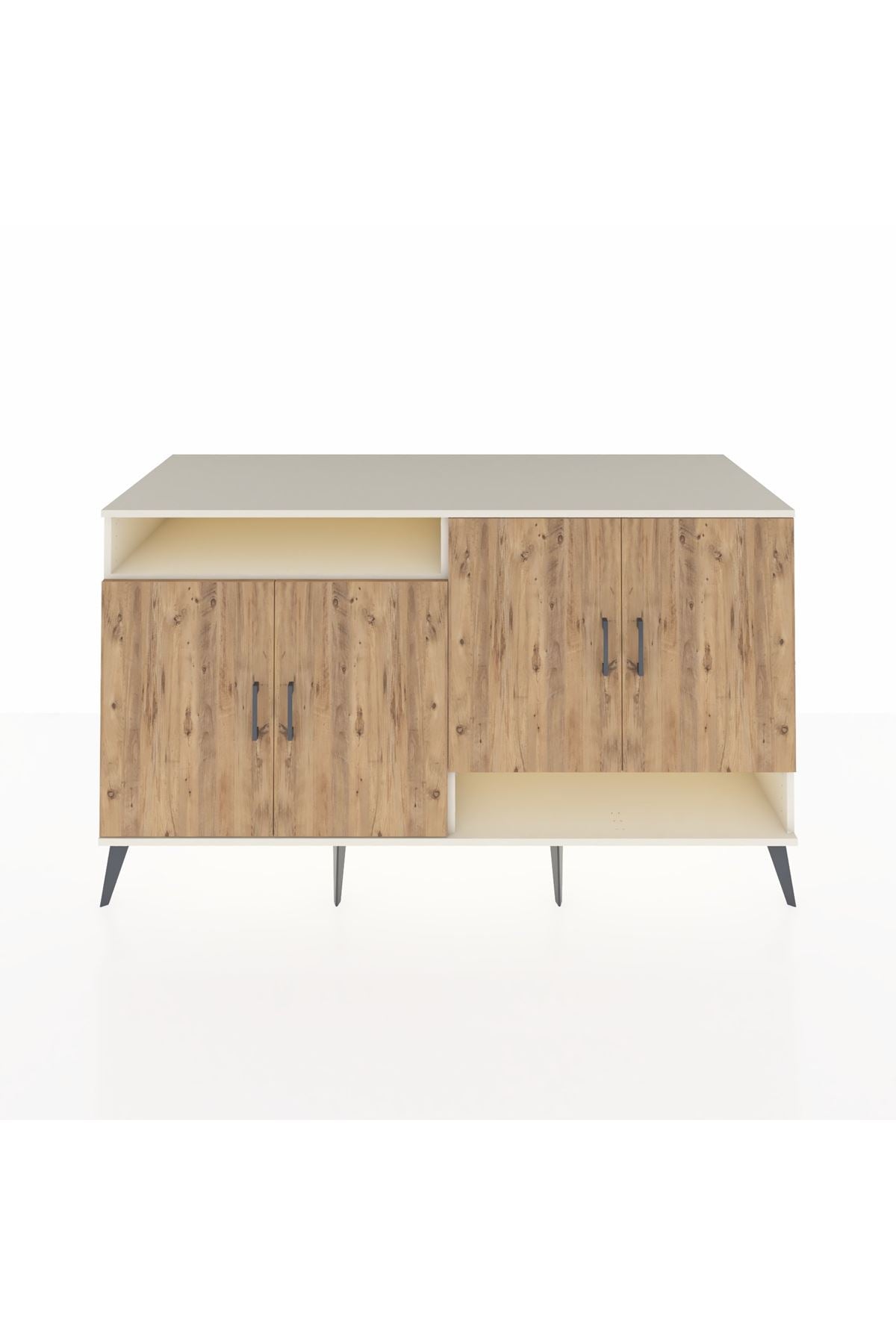 Kronos Konsol 6 Raflı 4 Kapaklı 176x59x99 Aytaşı-Çam/Aytaşı