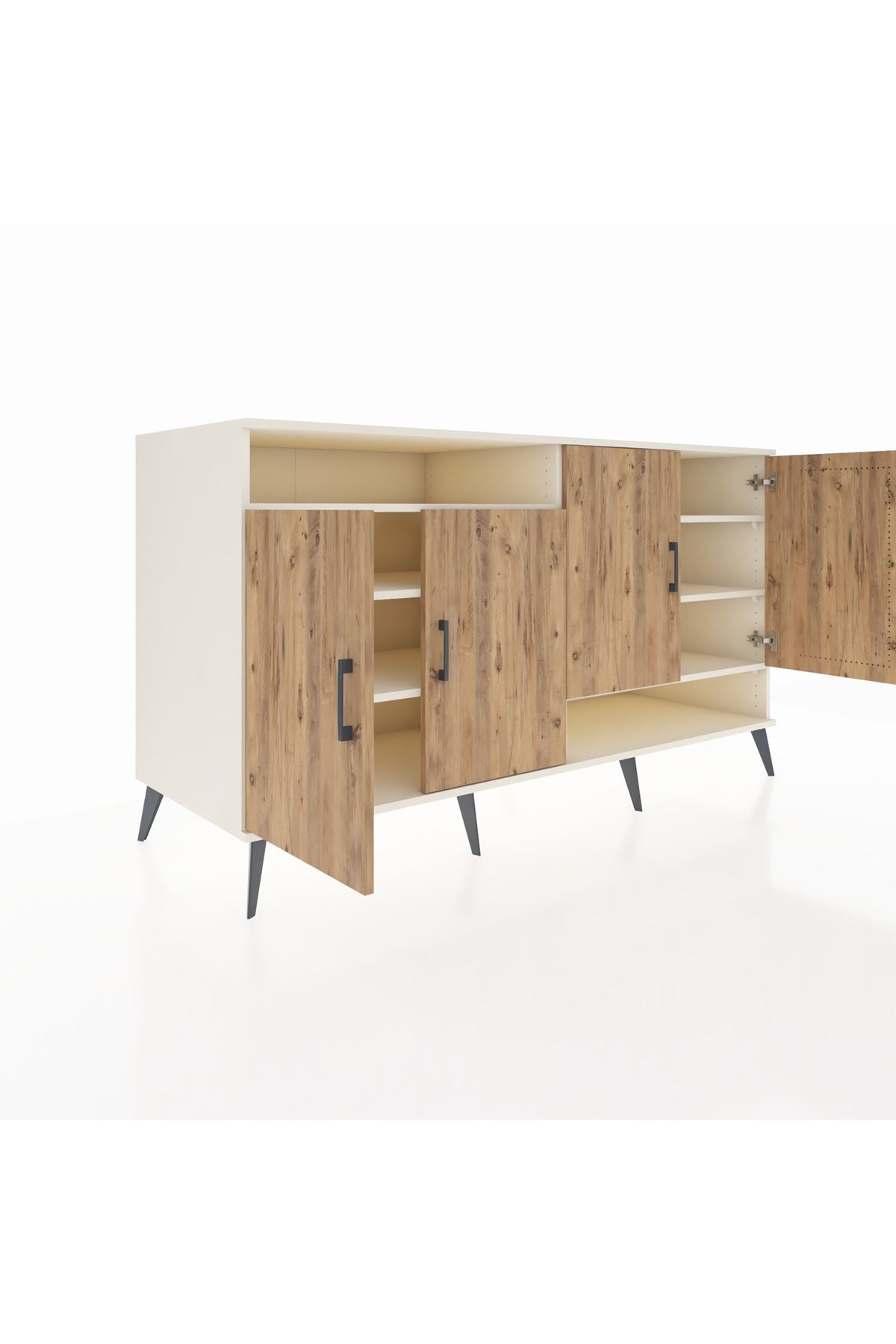 Kronos Konsol 6 Raflı 4 Kapaklı 176x59x99 Aytaşı-Çam/Aytaşı