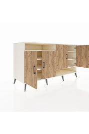 Kronos Konsol 6 Raflı 4 Kapaklı 176x59x99 Aytaşı-Çam/Aytaşı