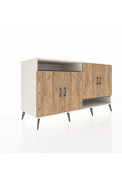 Kronos Konsol 6 Raflı 4 Kapaklı 176x59x99 Aytaşı-Çam/Antrasit