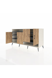 Kronos Konsol 6 Raflı 4 Kapaklı 176x59x99 Aytaşı-Çam/Antrasit